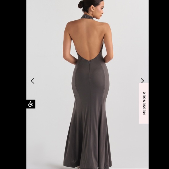 House of CB Juliette shadow halter gown - Picture 4 of 10
